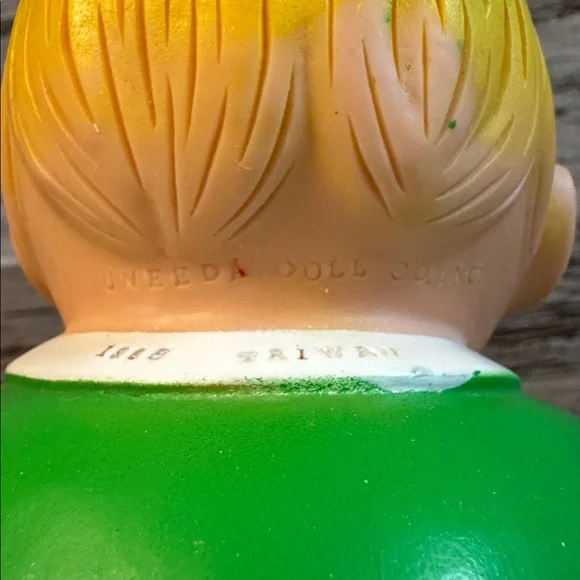 Vintage 1968 Uneeda Doll Company Roly-Poly Baby Doll Plumpees Vinyl Squeak Toy - Picture 13 of 13